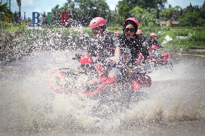 ATV Quad Bike Kuber Through Waterfall, Tunnel And Rice Field - What the waterfall section adds