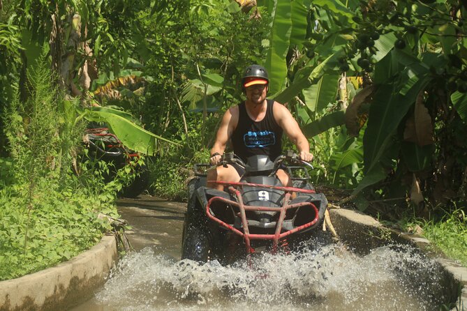 ATV Quad Bike Through Tunnel and Waterfall - What happens if you add the Payangan and Ayung option