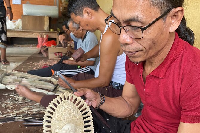 Bali Arts shopping with temples-waterfall visit. - Mas Carving Center and the human side of souvenirs