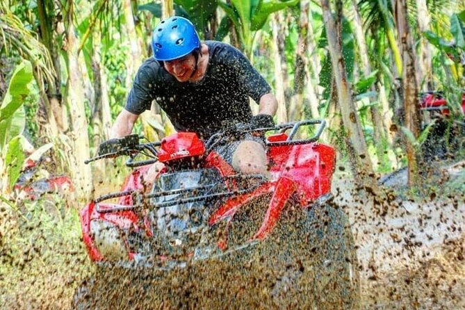 Bali ATV Quad Adventure Ubud Monkey Forest and Waterfall - Tegenungan Waterfall as a quick scenic stop