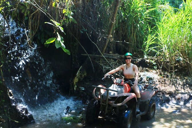 Bali ATV Ride Ubud Waterfall, Ricefield,River,Barong Cave, Lunch - Riding an ATV if you are a beginner
