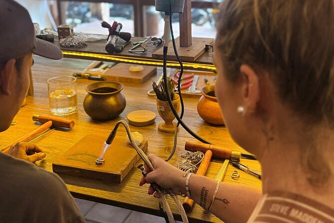 Bali Kuta Silver Jewelry Making Class & Take home your Creation - Making silver jewelry on Jalan Raya Legian