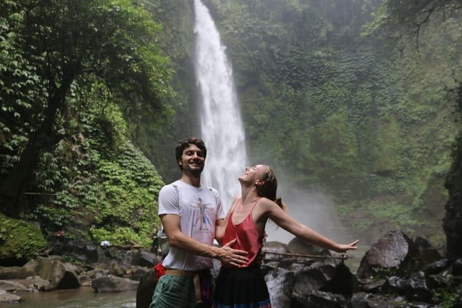 Bali Private Tour Waterfall with Tanah Lot Temple - Nungnung Waterfall and the first 90 minutes