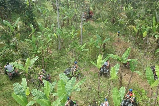 Bali Quad bike ATV passing through Waterfall, Cave & Rice fields - The cave, river, and waterfall sections