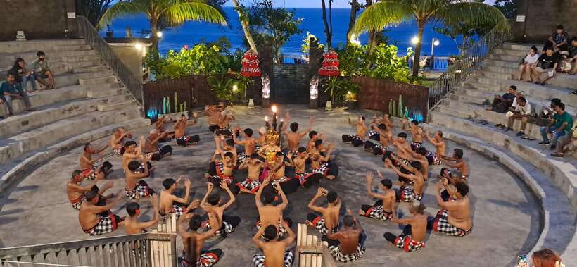 Bali: Tanah Lot Temple Sunset Kecak & Fire Dance Show Ticket - Getting checked in at De Jukung Resto & Bar