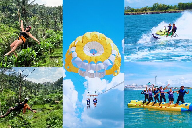 Bali: Zipline + Watersport Trio (Jetski, Parasailing, BananaBoat) - Bali’s jungle-to-ocean adventure at a glance