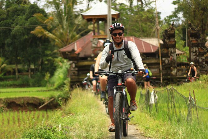 Downhill Cycling Ubud with Volcano, Rice Terrace and Educational - Starting high above Ubud near Mount Batur