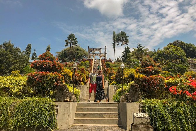 East Bali Tour, Lempuyang - Tirta Gangga - Ujung Soekasada - Black sand Beach - Tirta Gangga, clear water, and koi ponds