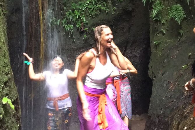 Healing and Purifications Tour in Bali - Praying beside the waterfall
