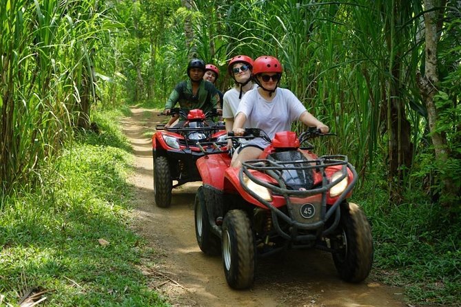 Jungle ATV Quad Bike Through Gorilla Face Cave - A muddy route through rural Ubud