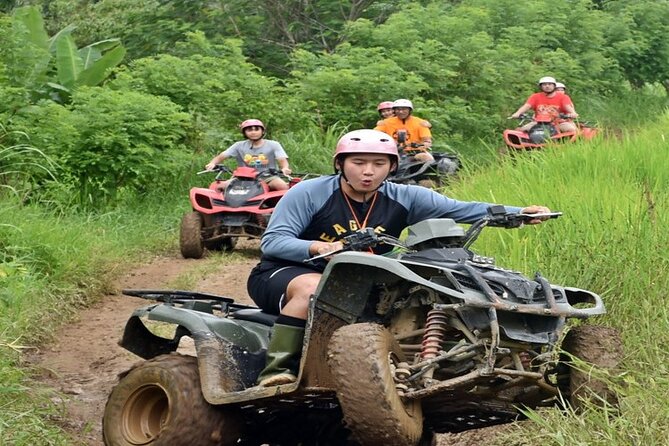 Kuber Bali ATV through Tunnel and Waterfall - Through the waterfall and river sections