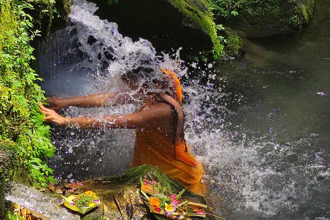 Melukat Purification Ceremony at Mengening Temple - The spring-fed pool and purification bath