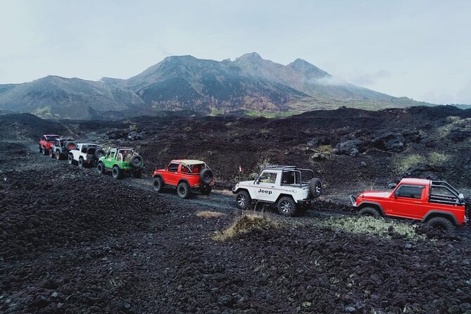 Mt Batur Sunrise 4WD Jeep Tours - The Black Lava Area After First Light