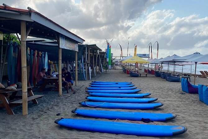 Surfing Lesson at Batu Bolong Beach in Canggu - The Beach-Hut Finish Adds Practical Value