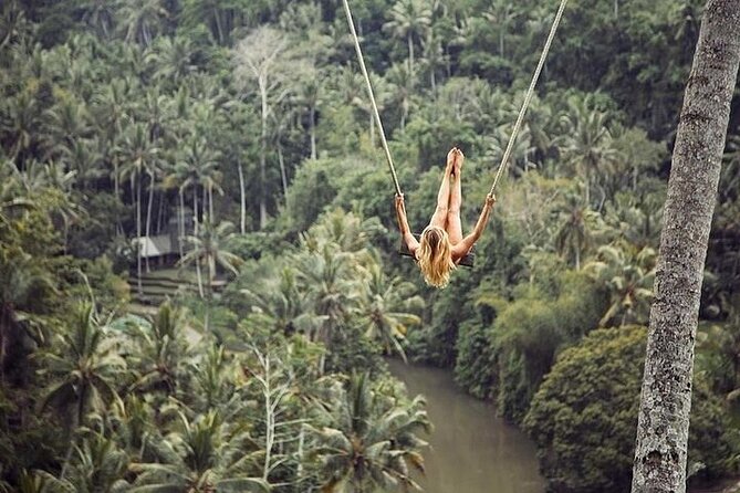 Swimming At Taman Sari Waterfall & Visit The Best Site Of Ubud - Tegalalang’s terraces and the swing stop