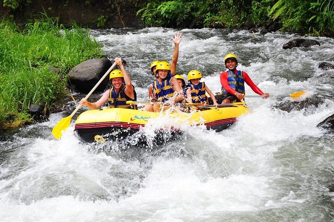 Telaga Waja River Rafting Bali & Zipline (Less Stairs) - Zipline across the river and waterfall photos