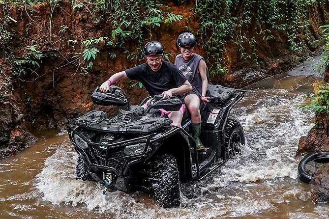 Ubud ATV Alasan Adventure Waterfall Gorilla Cave & Cretya Pool - Gorilla Face Cave and the jungle waterfall