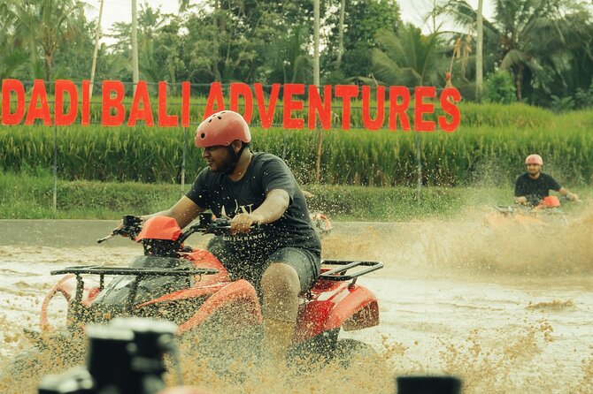 Ubud ATV Ride through River Jungle Rice Fields Puddles - Learning the controls before the ride