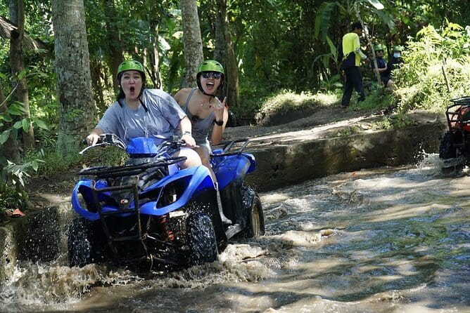 Ubud ATV Ride with Waterfall, Dragon Cave & Lunch – 2 Hours - World Ball and cliff carvings