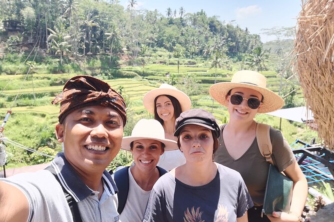 Ubud Village, Tegalalang Rice Terrace Swing, Tirta Empul Temple and Waterfafall - Framing the Classic Tegalalang Rice Terrace View