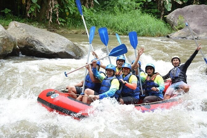 Ubud White Water Rafting with Buffet Lunch - Getting ready: equipment, lockers, and the long stairway